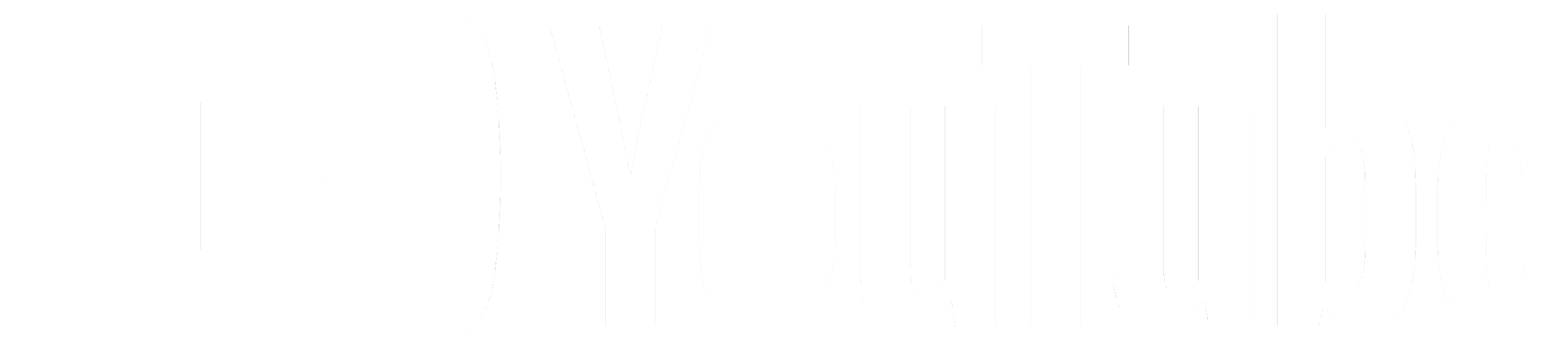 White Youtube Logo PNG